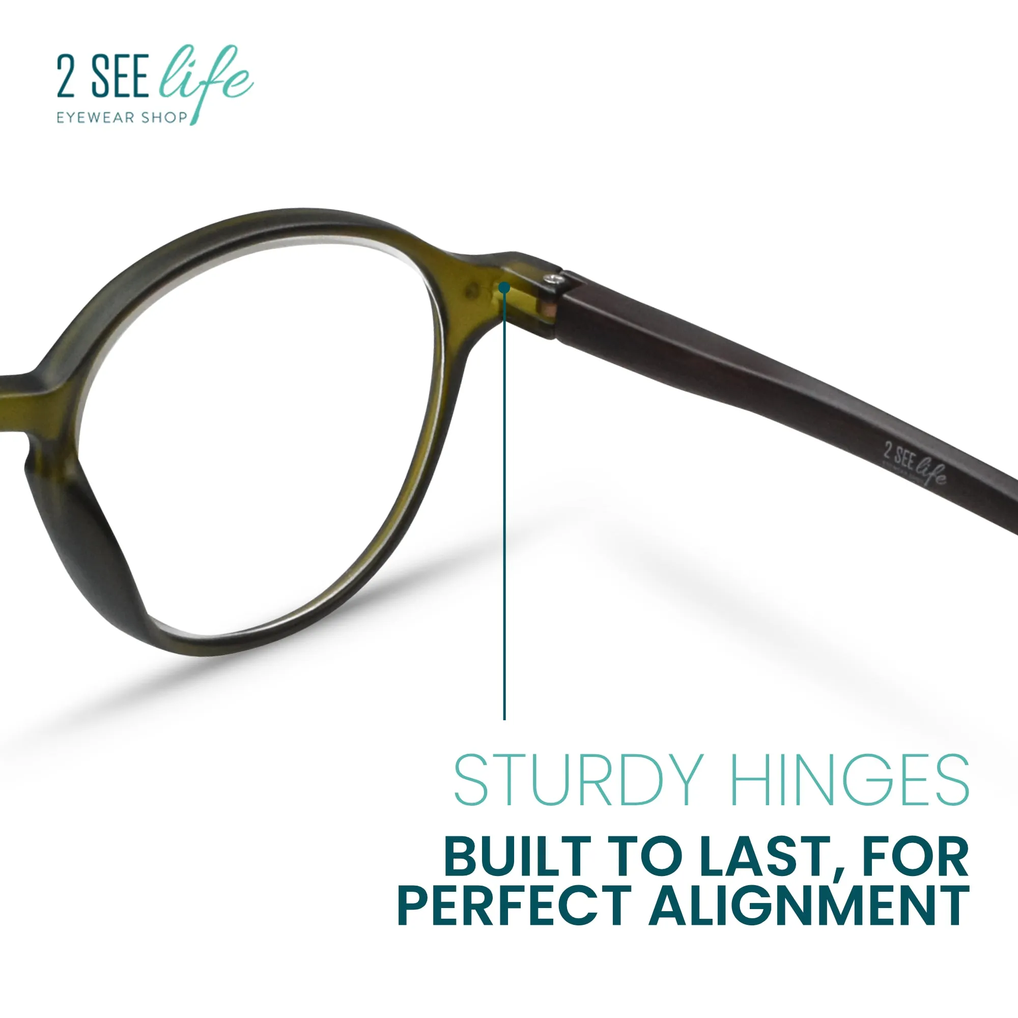 Retro Round Reading Glasses Men & Women Small Narrow Faces | R-726