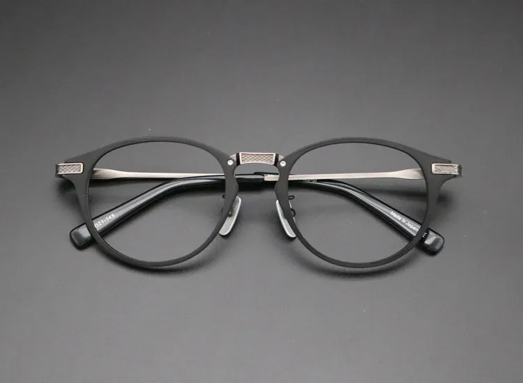 Retro Titanium Square Glasses Frame 20780