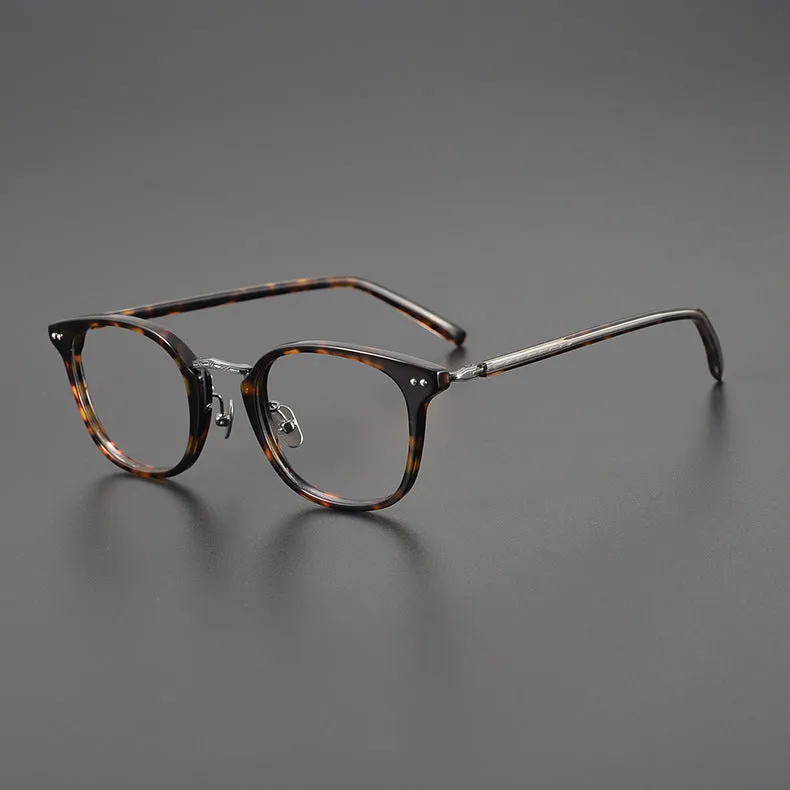 Retro Titanium Square Glasses Frame 9808