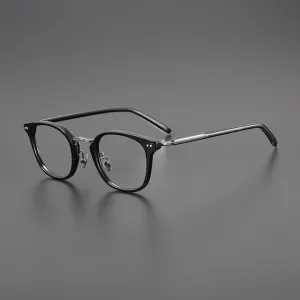 Retro Titanium Square Glasses Frame 9808