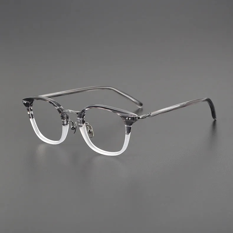 Retro Titanium Square Glasses Frame 9808