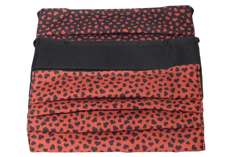 Reusable Pleated Face Masks, 3 Pack (Heart or Glasses Pattern)