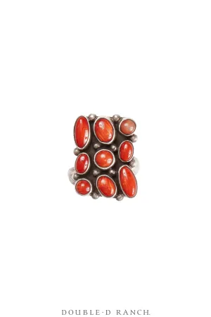 Ring,  Cluster, Coral, Vintage, 1588