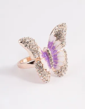 Rose Gold Grand Butterfly Ring