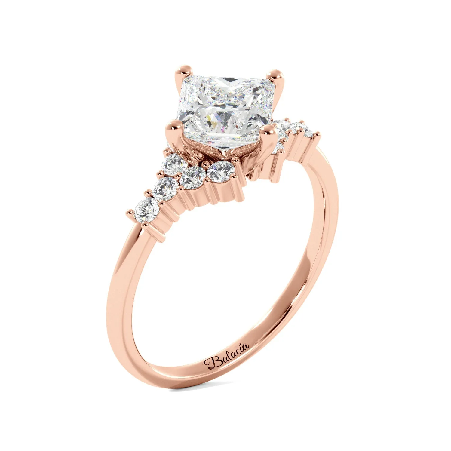 Round Cut Rings of Saturn Engagement Ring