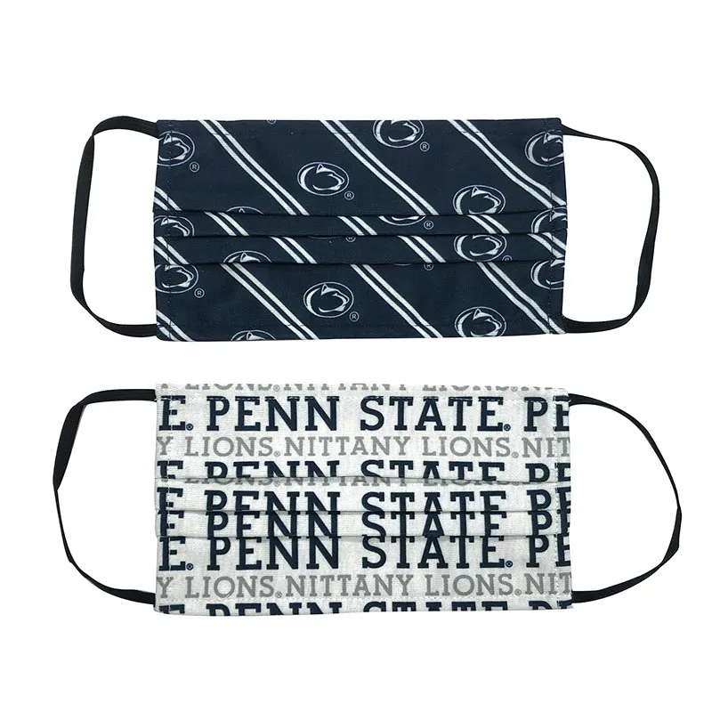 Sale - 2 PACK - Three Layer Penn State Nittany Lions Logo Face Masks