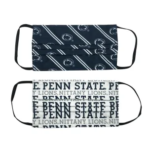Sale - 2 PACK - Three Layer Penn State Nittany Lions Logo Face Masks