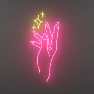 Sass hand  by Girl Knew York - LED Neon Sign