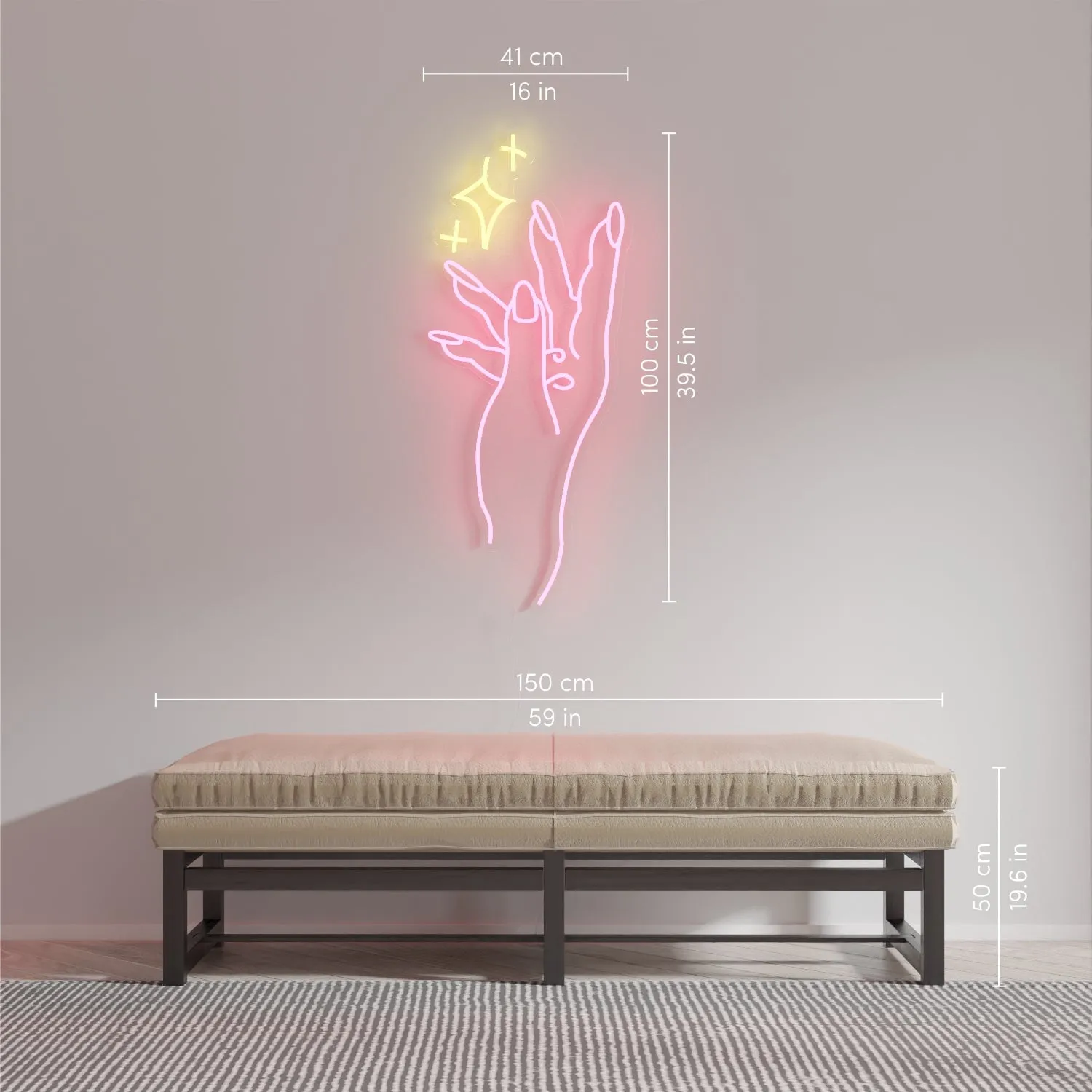 Sass hand  by Girl Knew York - LED Neon Sign