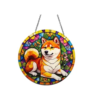 Shiba Inu Acrylic Suncatcher with chain #SC425 by d'ears