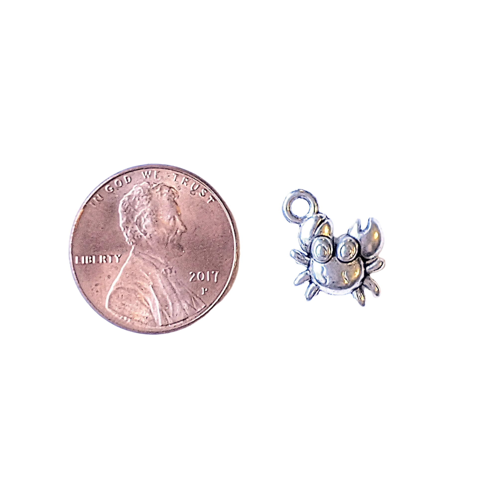 Silver Crab Charm