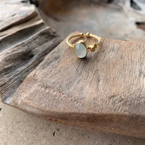 Silver - Dainty Aquamarine Ring