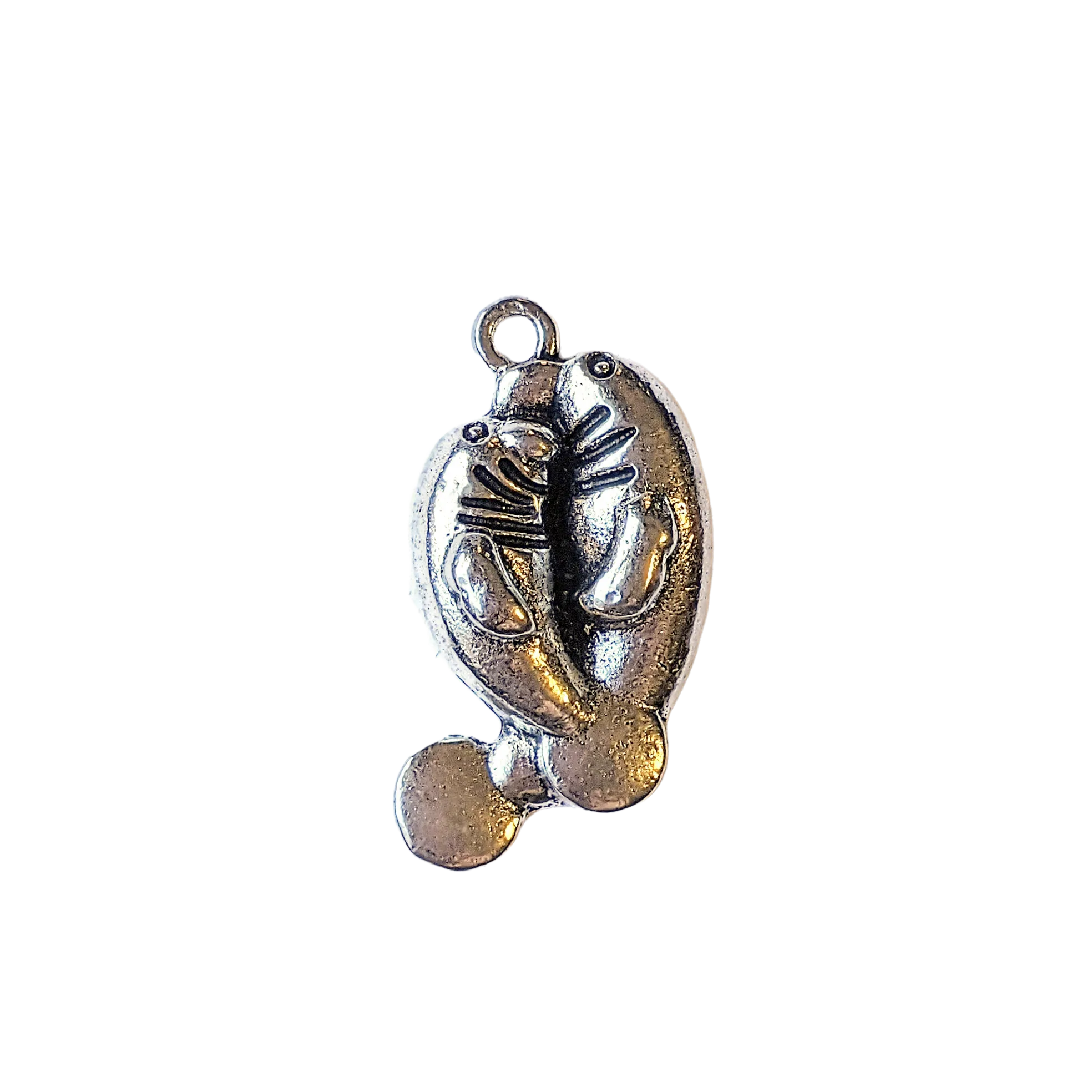 Silver Manatee & Calf Pendant