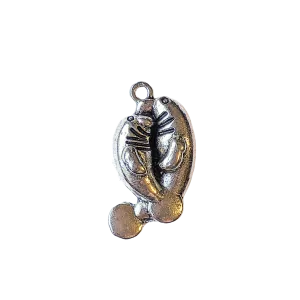 Silver Manatee & Calf Pendant