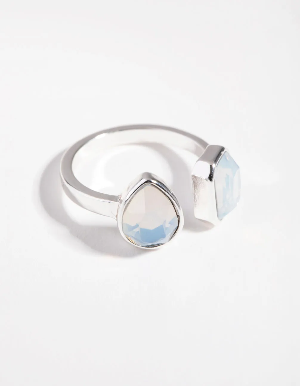 Silver Open Centre Stone Ring