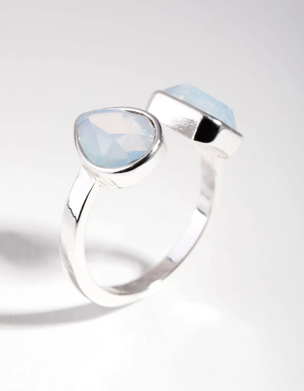 Silver Open Centre Stone Ring
