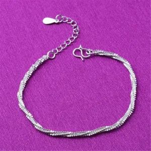 Silver-Plated Twine Anklet