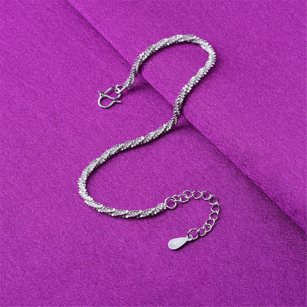 Silver-Plated Twine Anklet
