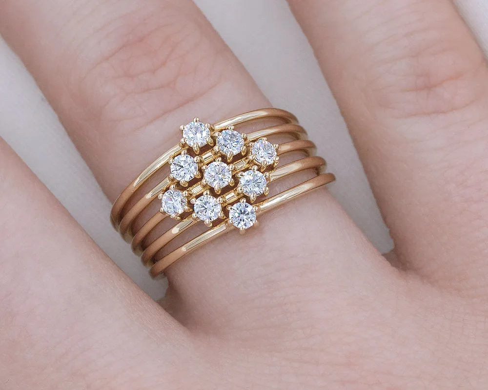 Single Diamond Stacker (Ready to Ship Size 6.5)
