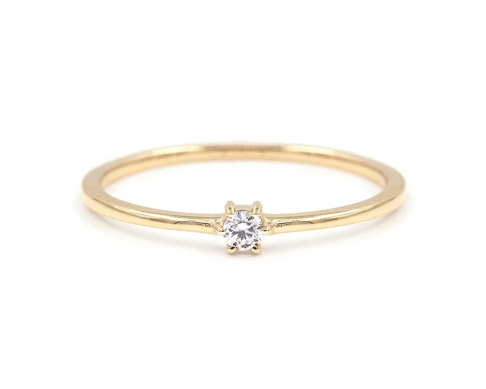 Single Diamond Stacker (Ready to Ship Size 6.5)
