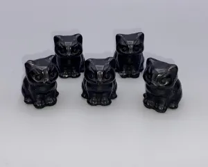 Small Black obsidian kitty cat