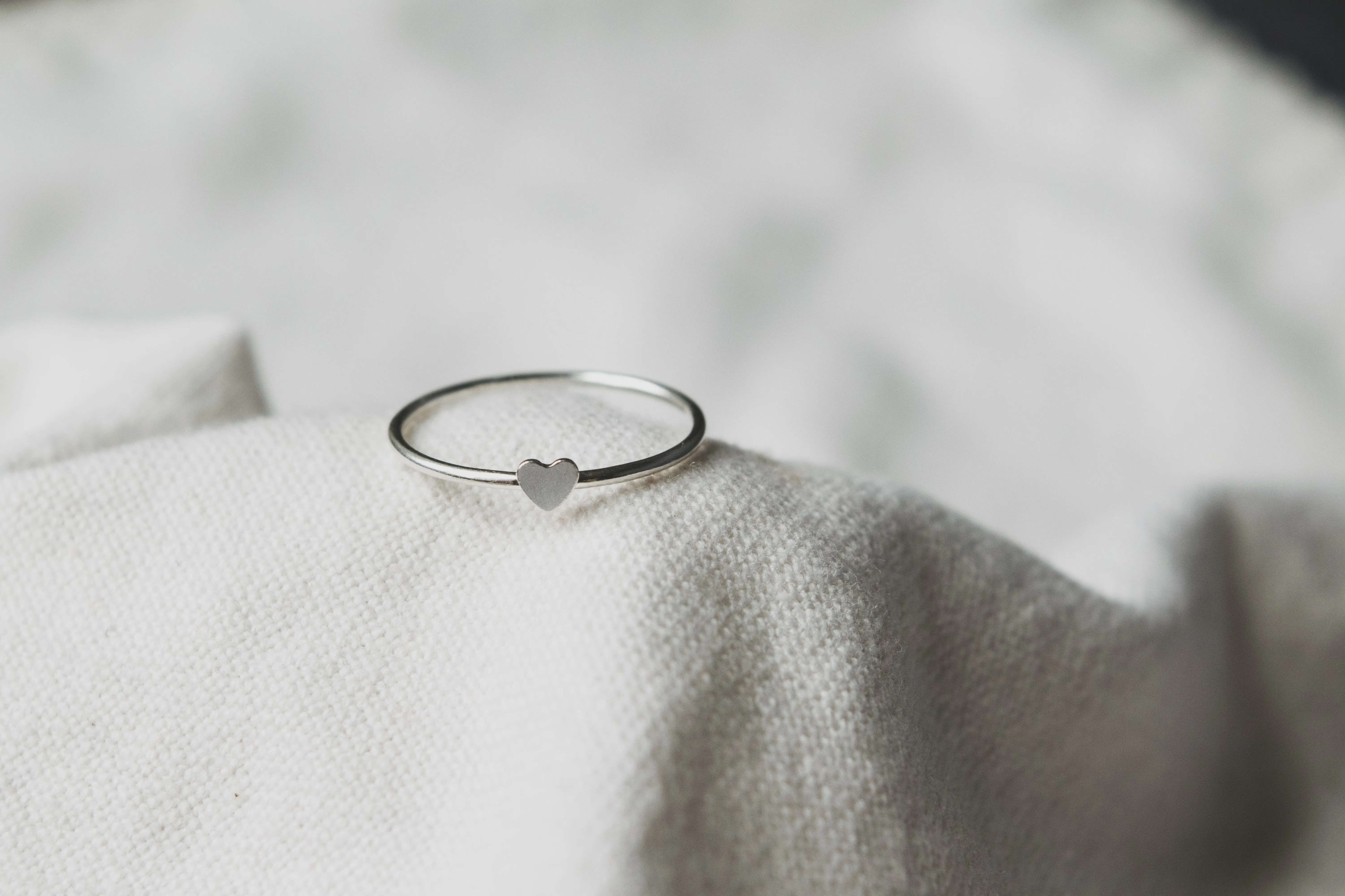 Small Heart Stacking Ring