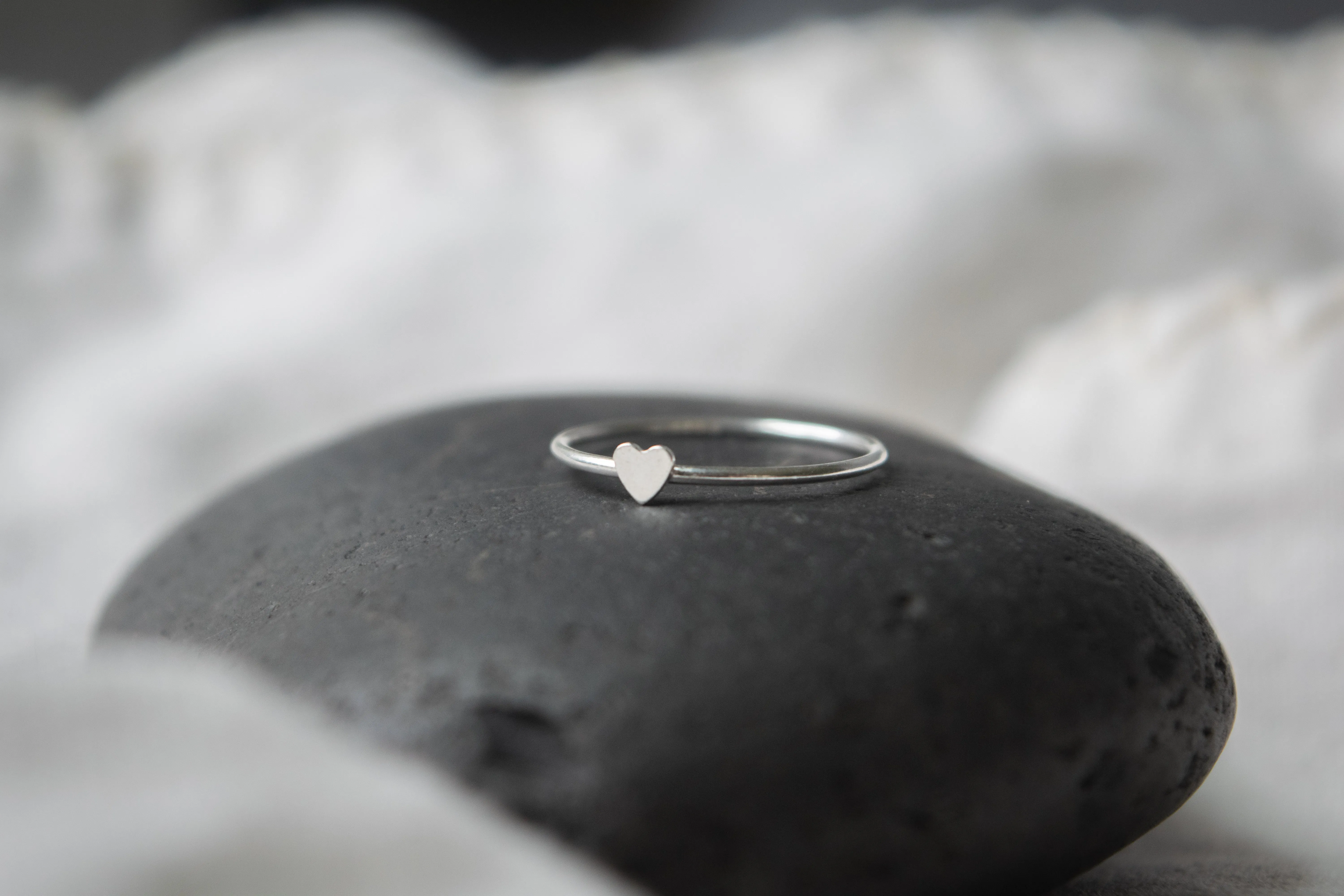 Small Heart Stacking Ring
