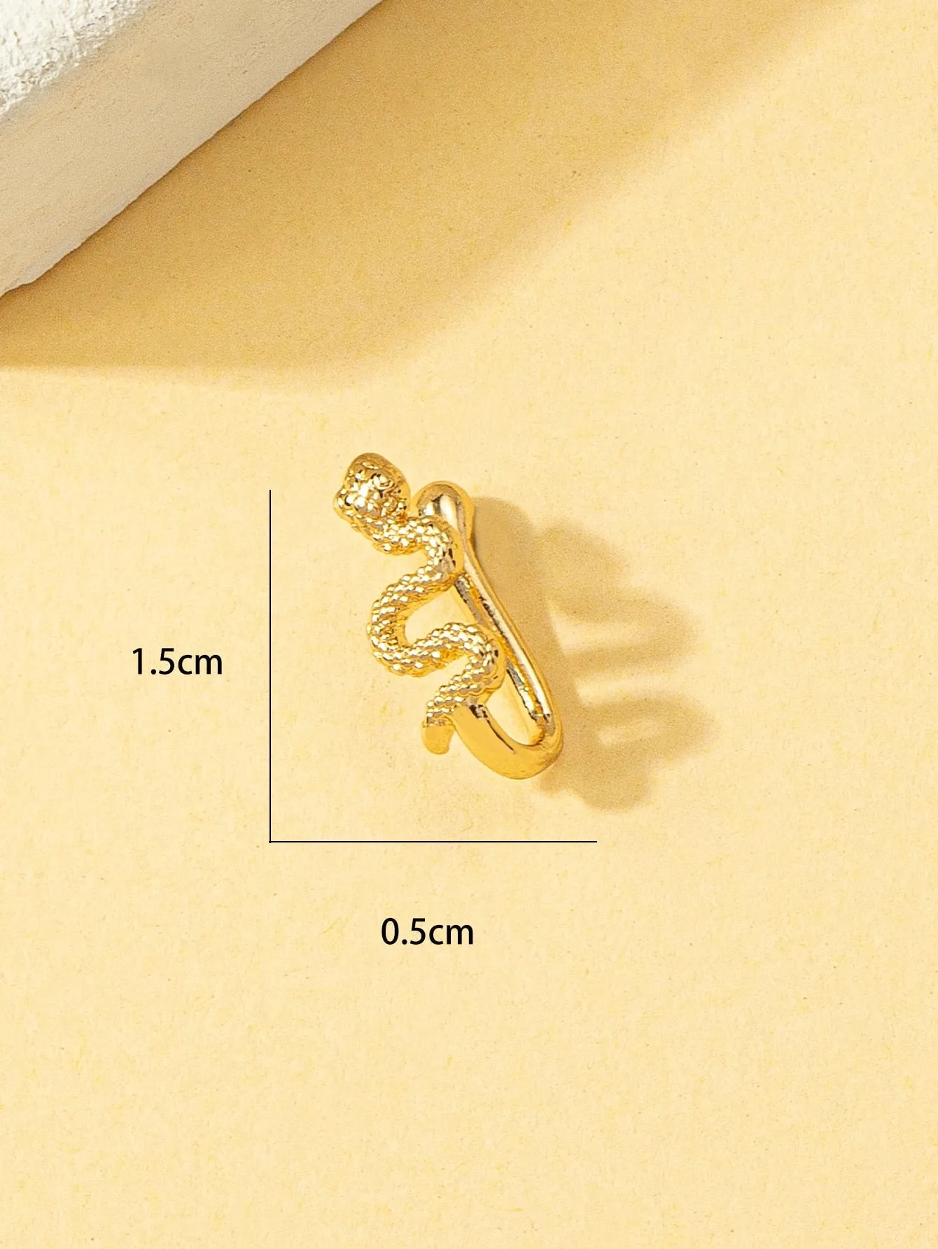 Snake Decor Nose Cuff - Gold