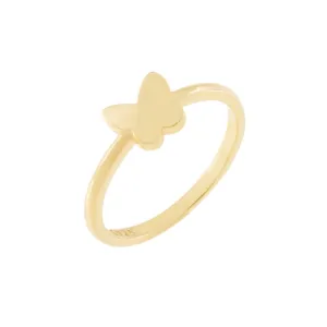 Solid Butterfly Ring