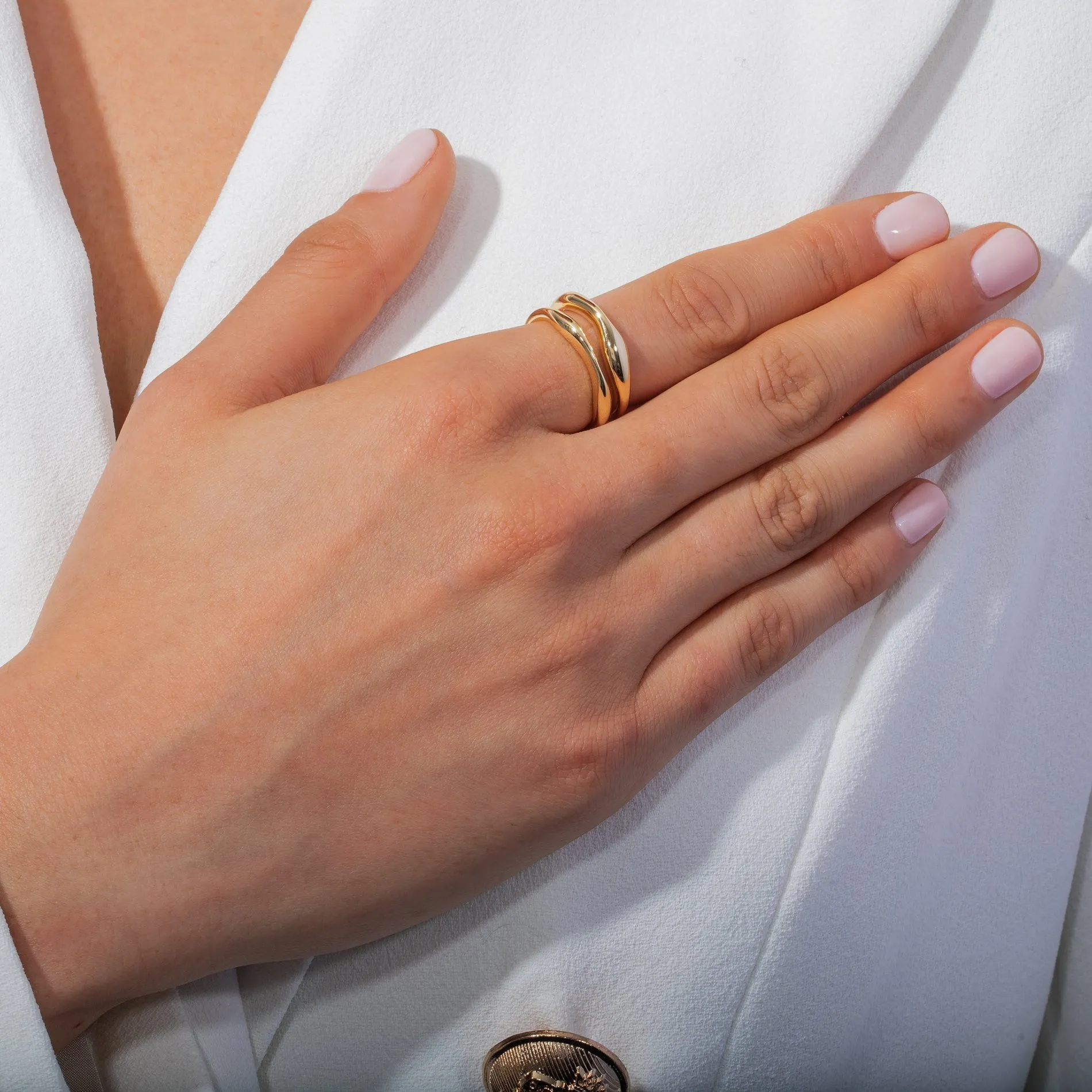 Solid Double Row Ring
