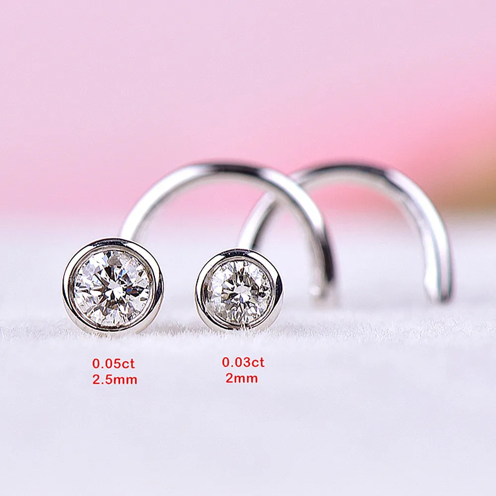 Solid Gold Diamond Nose Stud