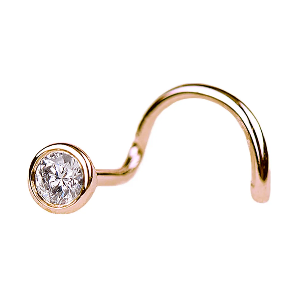 Solid Gold Diamond Nose Stud