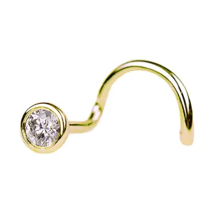 Solid Gold Diamond Nose Stud