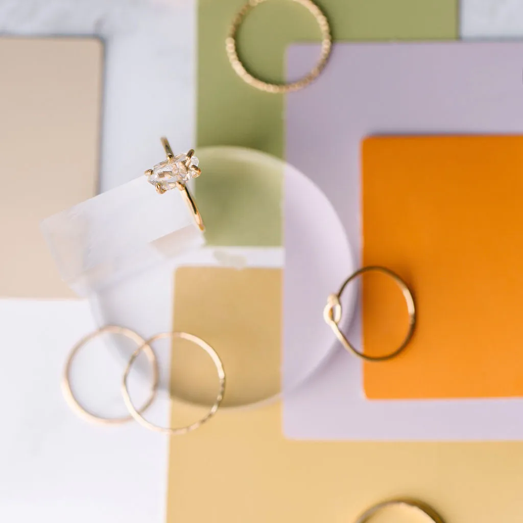 Sparkle Stacking Ring  in Gold