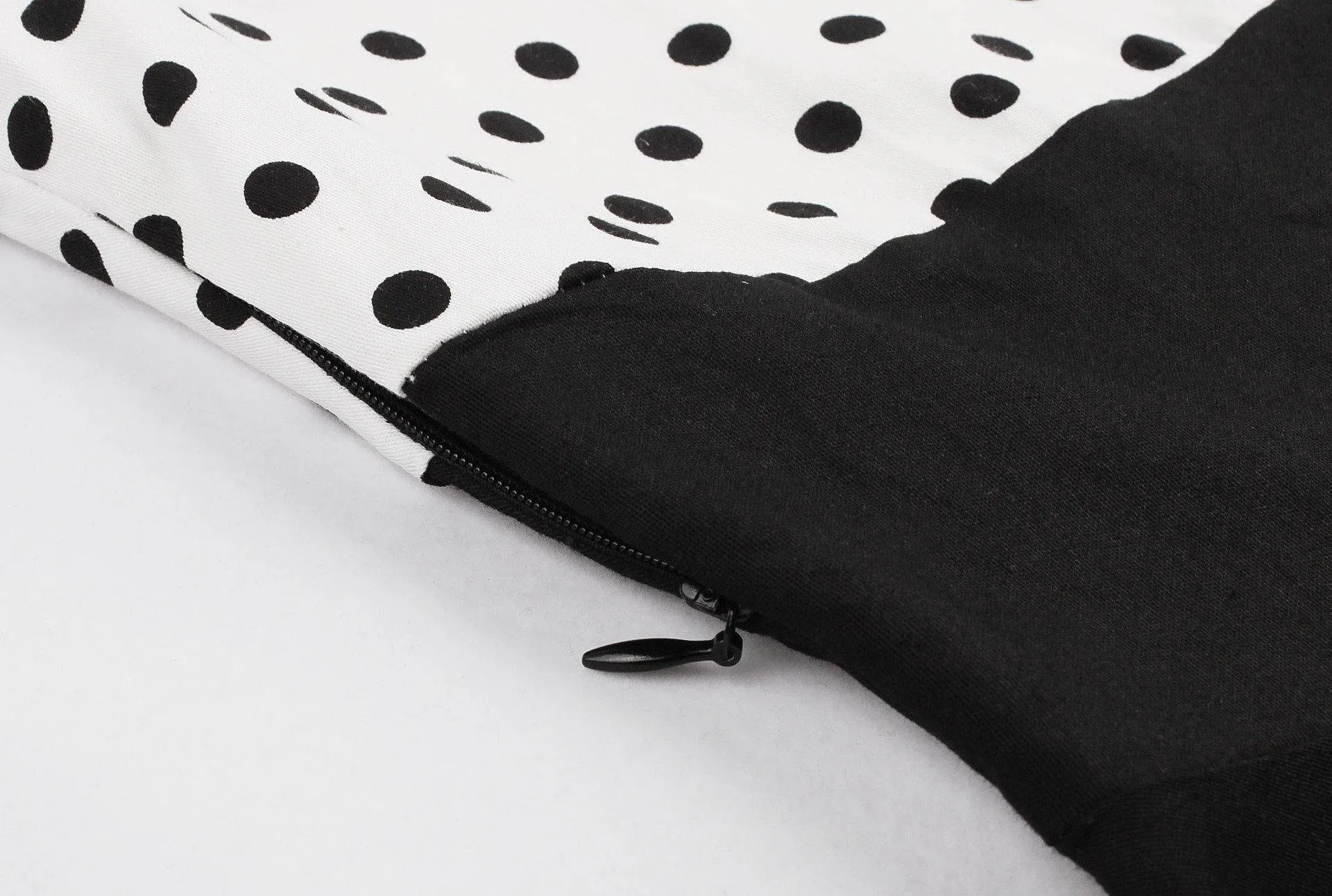 Square Neckline Dot Print Plus Size Retro Dresses