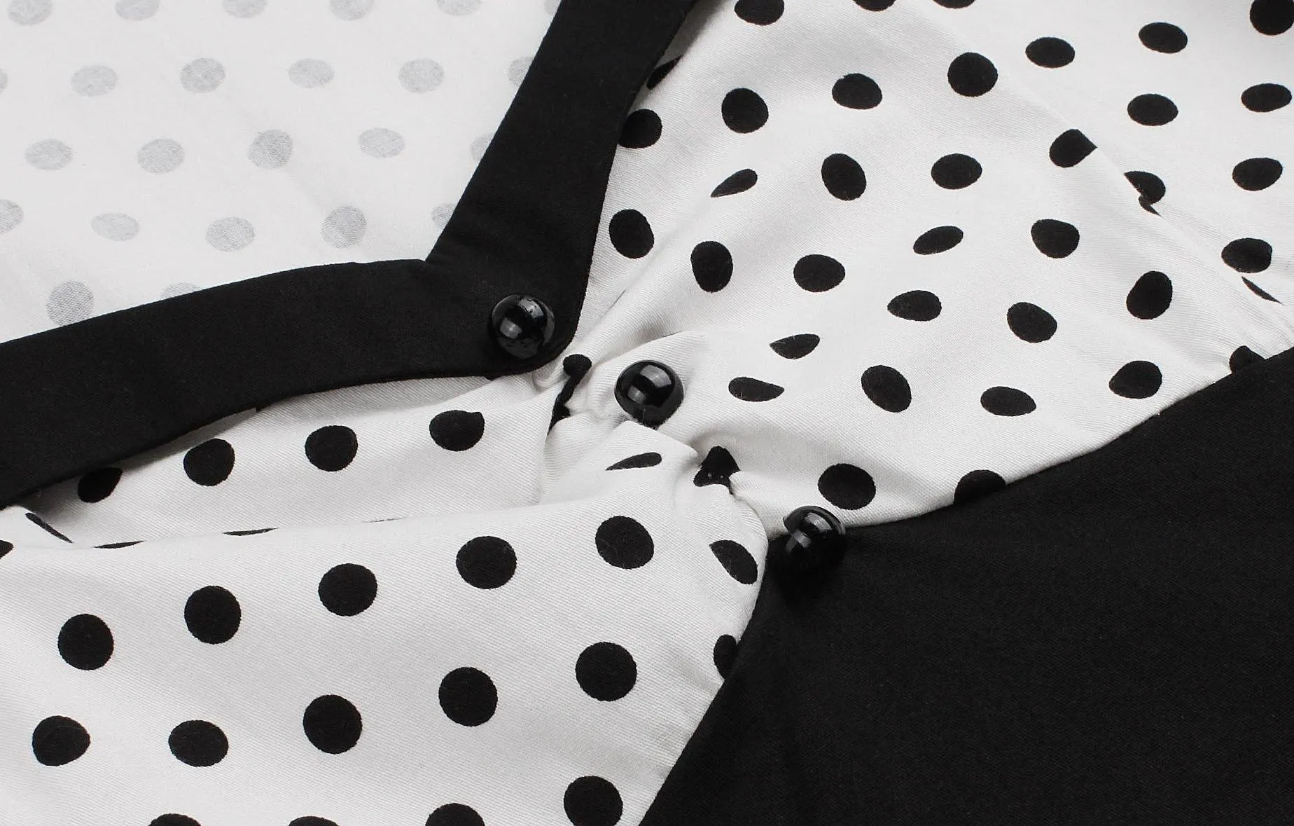 Square Neckline Dot Print Plus Size Retro Dresses
