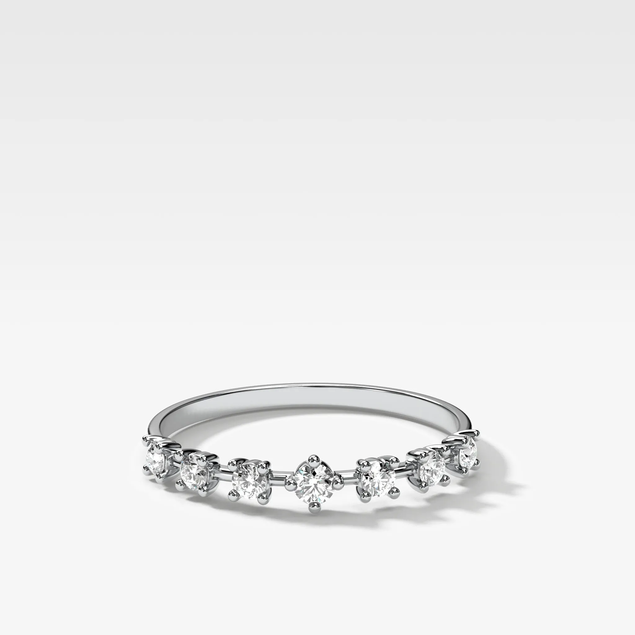 Starburst Diamond Wedding Band