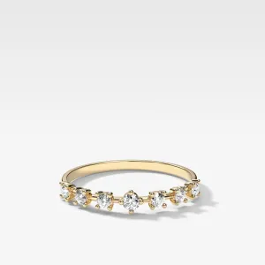 Starburst Diamond Wedding Band