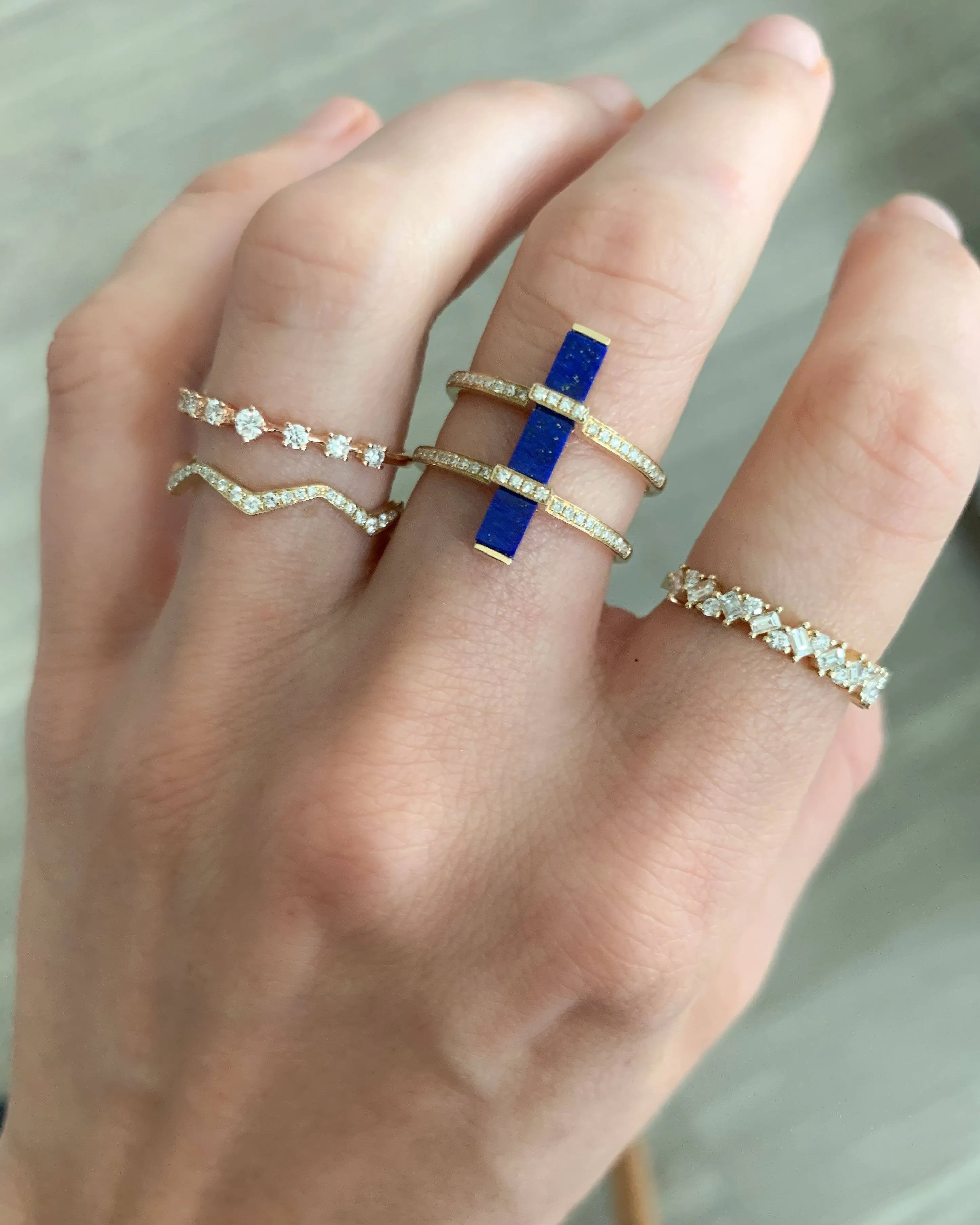 Starburst Diamond Wedding Band