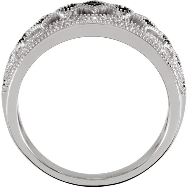 Sterling Silver Black Spinel Ring