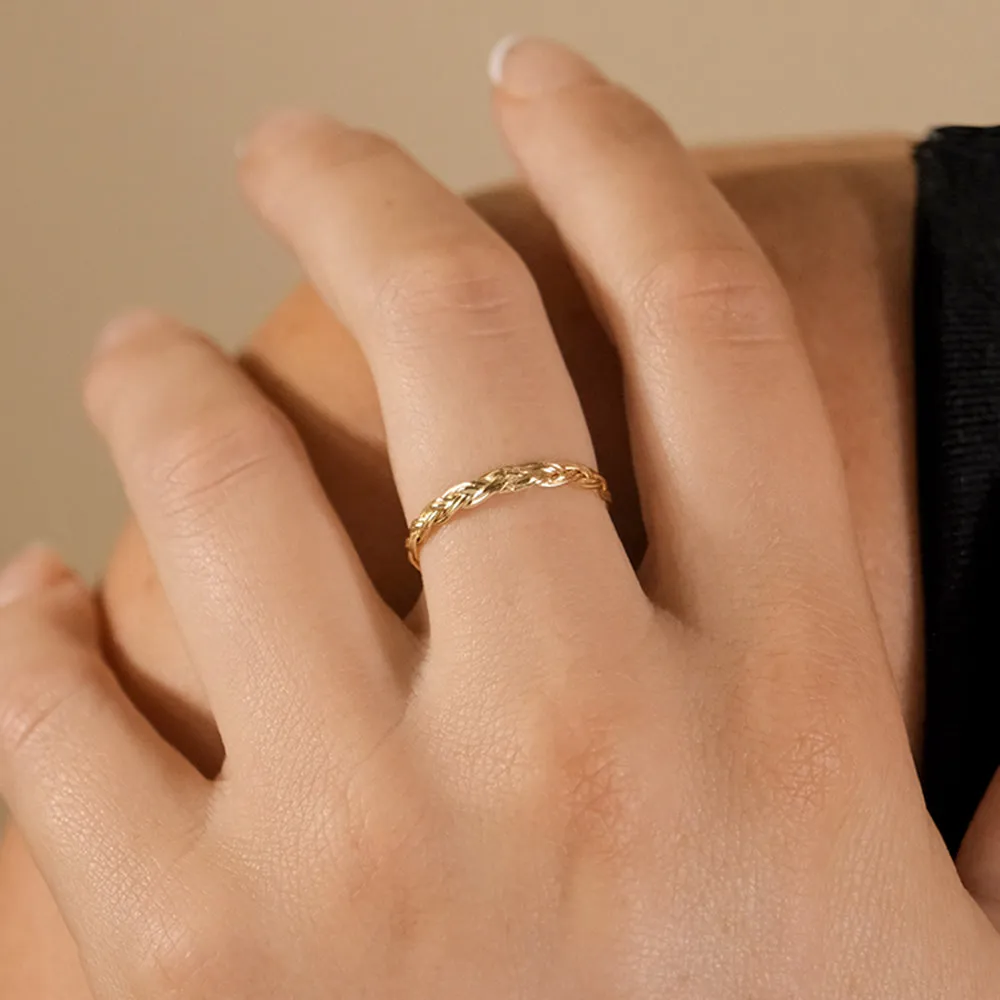 Sterling Silver Braided Twist Band