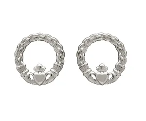 Sterling Silver Claddagh Earrings - ANU2065