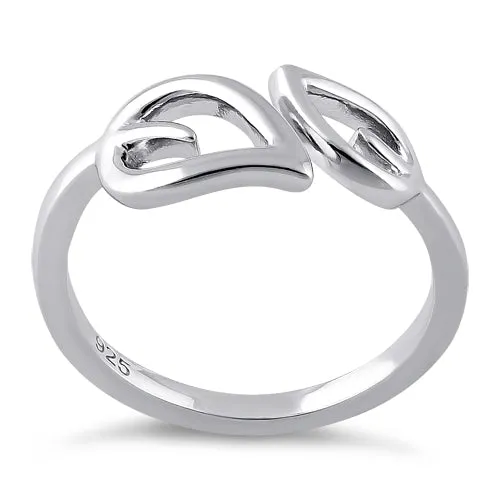 Sterling Silver Double Leaf Ring