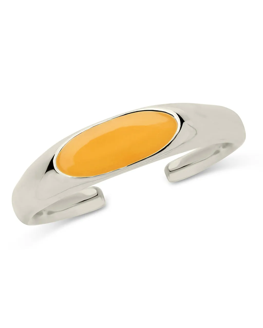 Sterling Silver Enamel Open Signet Ring