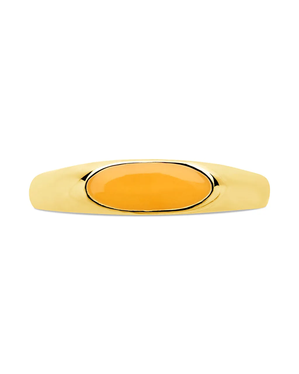 Sterling Silver Enamel Open Signet Ring