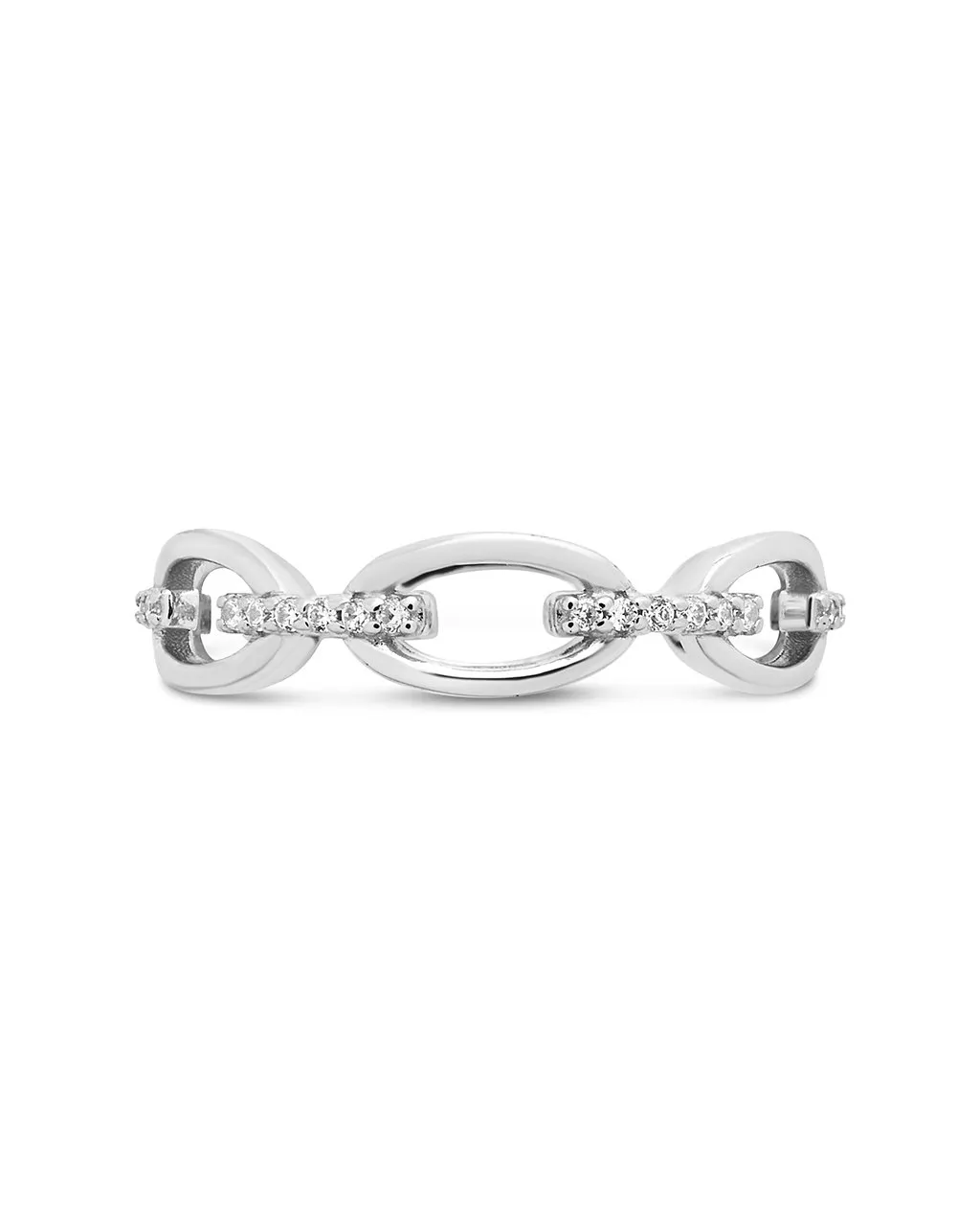 Sterling Silver Open Chain Link Ring