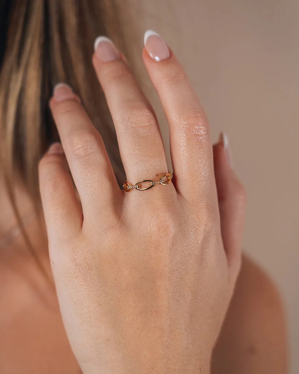 Sterling Silver Open Chain Link Ring