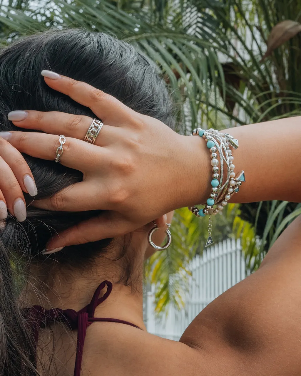 Sterling Silver Open Chain Link Ring
