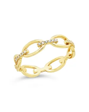Sterling Silver Open Chain Link Ring
