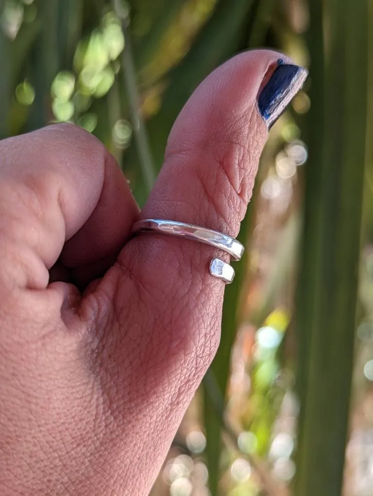 Sterling silver thumb ring